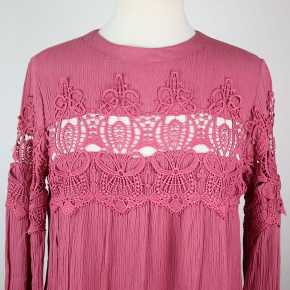 NWT Rue 21 Womens Small Crochet Boho Top - Picture 2 of 6